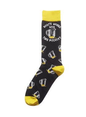 舒适棉质WHAT'S WRONG WITH THIS PITCHER啤酒乒乓游戏男袜DH031