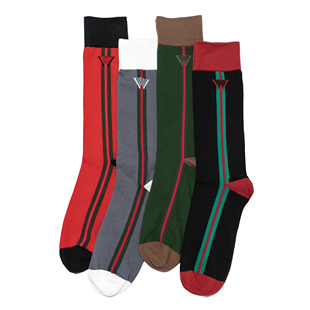 春夏薄棉 Imperial Collection帝王皇家收藏系列竖条对口袜男袜VA