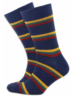舒适棉质无骨对目兰开斯特公爵条纹中筒男袜潮袜he Regimental