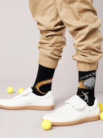 Men's GOLF enthusiast, swing on the green, foot loop sports, mid-calf men's socks thumbnail 5