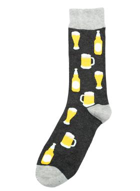 竹袜竹纤维抗菌防臭BEER ANYONE啤酒男袜超大尺码40-48码BA054