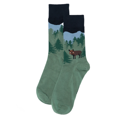 男士比格犬野猪绿头野鸭HUNTING猎人狩猎无骨对目对口中筒男袜SO