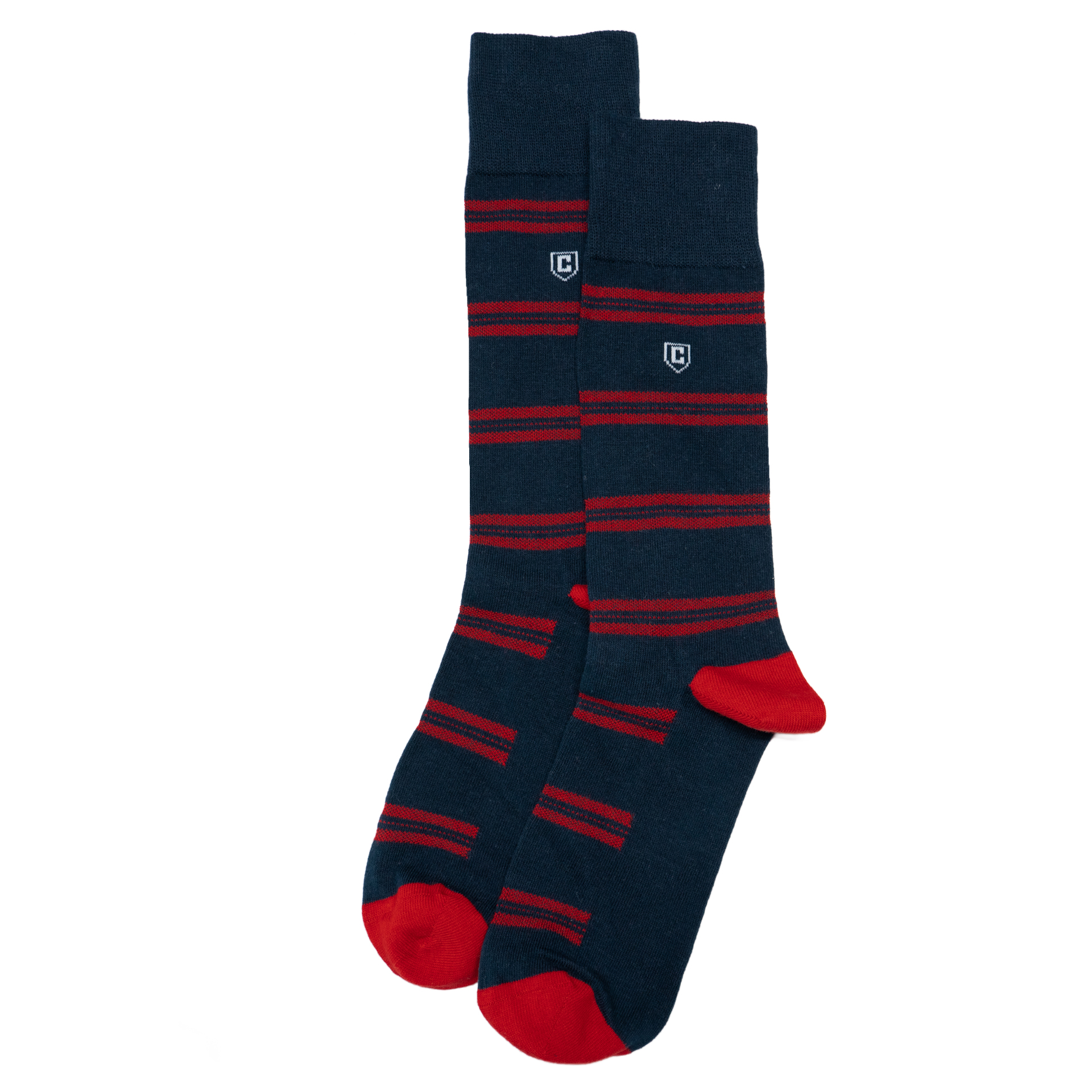 舒适棉质条纹无骨对目对口中筒男袜CS083