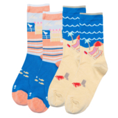 竹袜竹纤维抗菌防臭透气排湿海滨沙滩度假无骨对目中筒女袜THO376