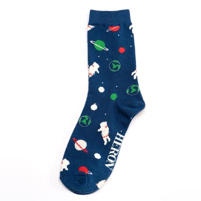 竹袜竹纤维防臭Astronaut Space宇宙星球太空宇航员中筒男袜MR