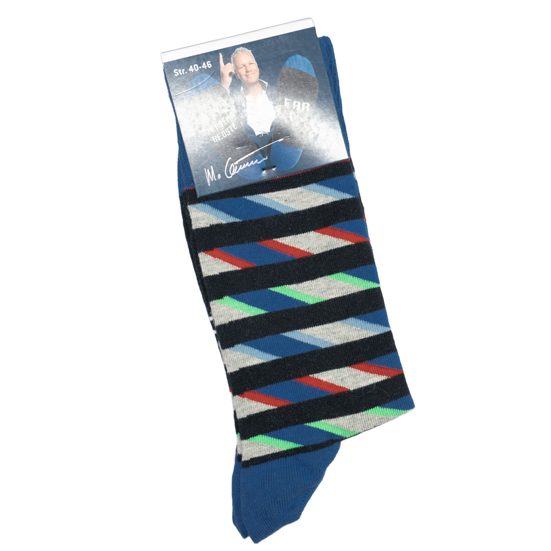 舒适棉质春夏薄棉斜纹条纹无骨对目对口中筒男袜AD019