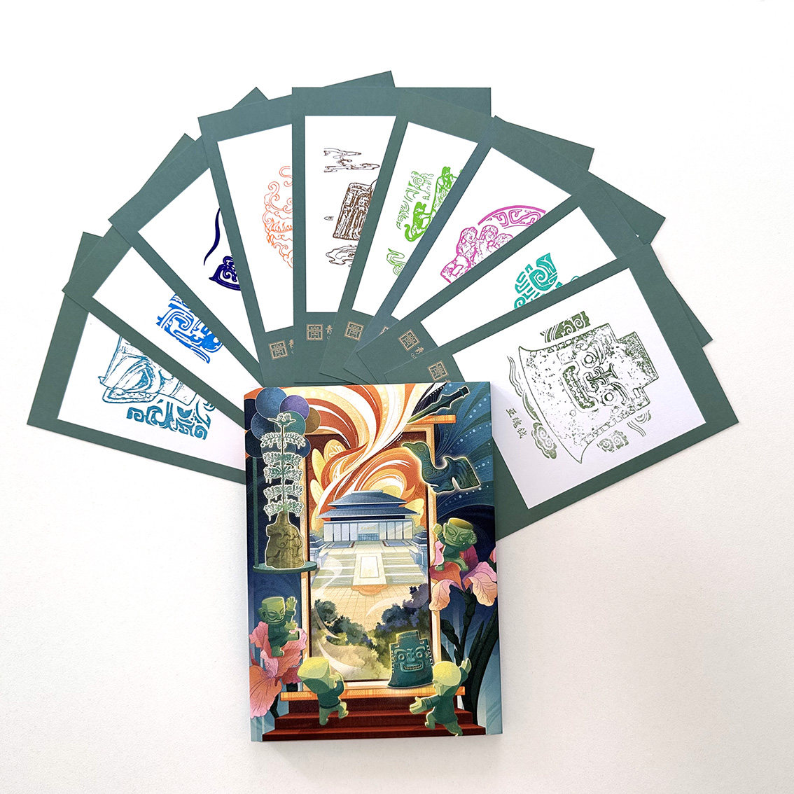 山东青州博物馆盖章本MUS盖章印章集章卡创意礼品纪念明信片套盒