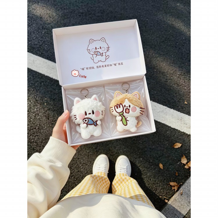 好可爱|小猫挂件包包钥匙书包小玩偶车载车钥匙车内挂件装饰包包