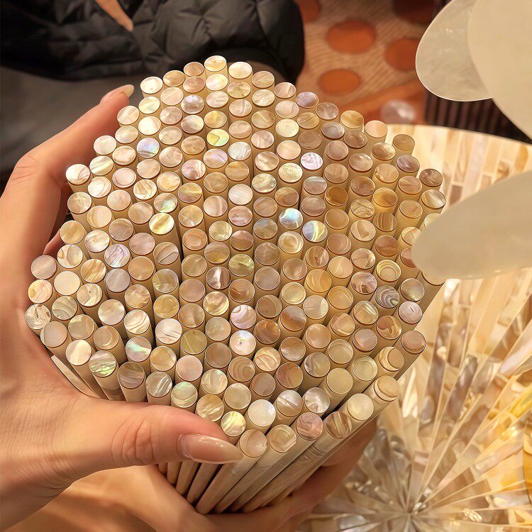 越南手工天然椰木贝壳筷子家用高档无漆无蜡2026新款饭店日料筷子
