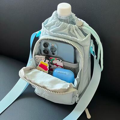 斜挎水壶包运动多功能大容量防水加厚斜挎便携包户外水壶包2025款