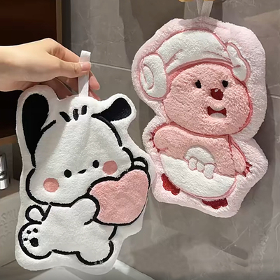 loopy擦手巾卫生间可挂式可爱超强吸水加厚不发臭厨房卡通帕恰狗