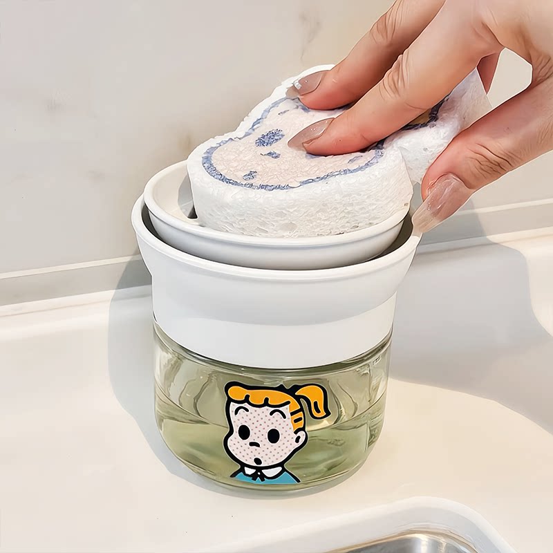 【新家的100个快递】厨房洗洁精按压神器洗碗池水槽按压瓶分装瓶