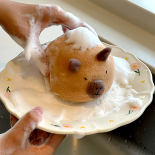 【新家的100个快递】卡皮巴拉木浆棉洗碗擦加大加厚厨房清洁专用