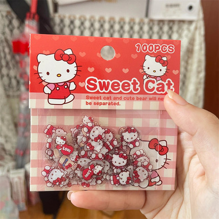 hellokitty贴纸防水女孩儿童手帐贴画手机壳装饰小图案可爱不留胶