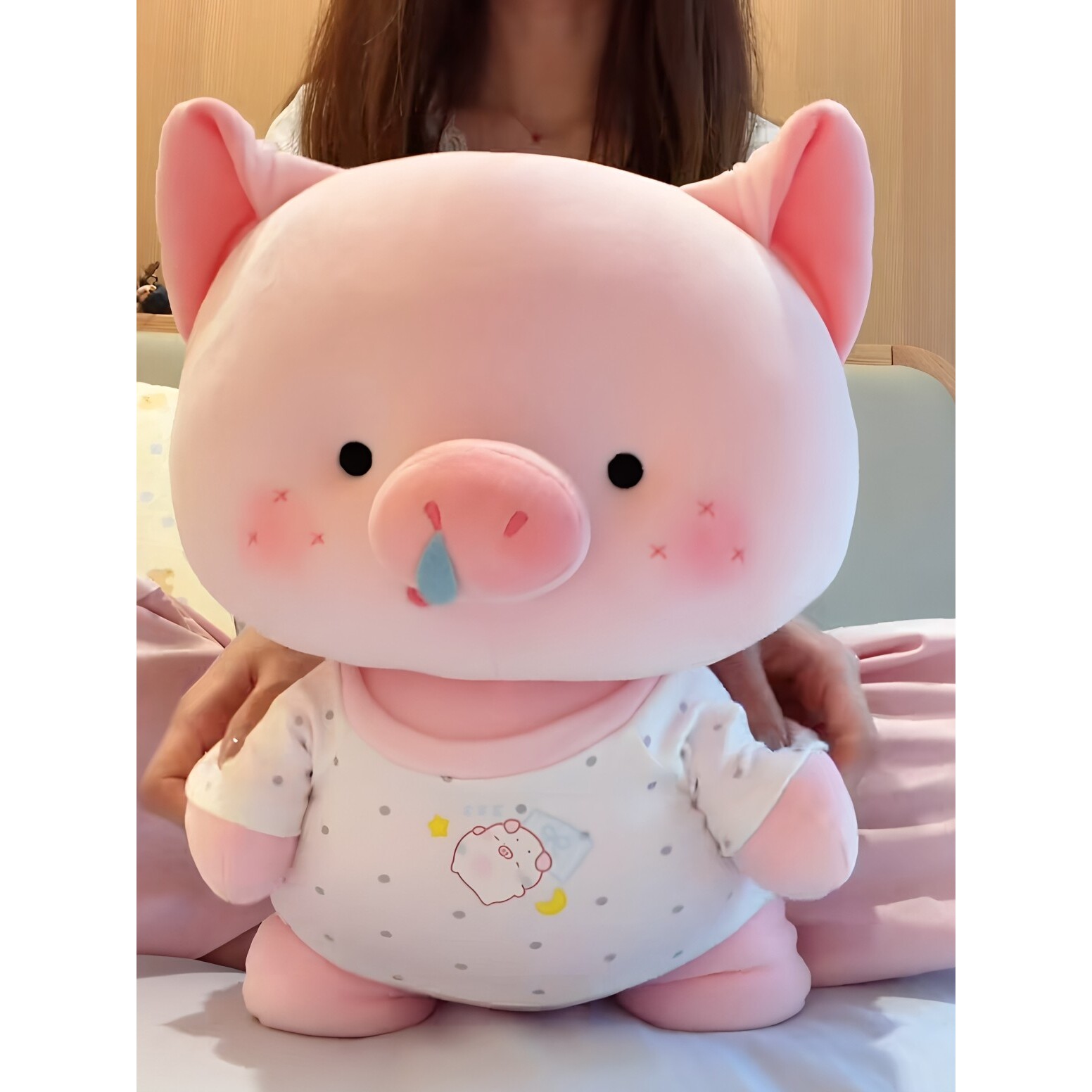 【现货】可爱啵比小猪玩偶卡通鼻涕泡小猪毛绒玩偶哄睡公仔送朋友