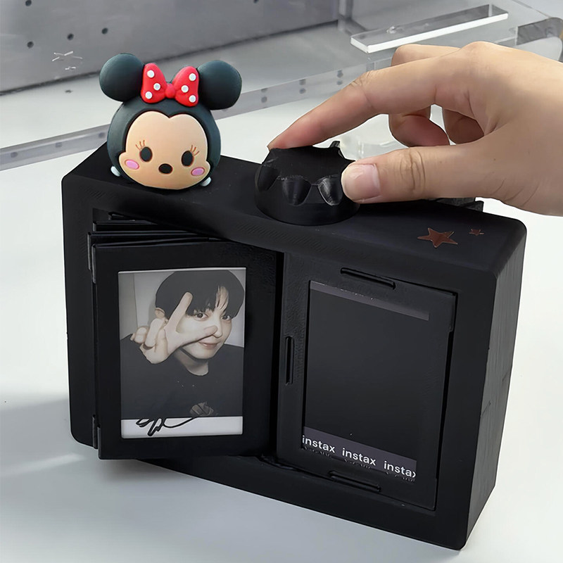 米奇拍立得旋转相框翻页相册摆台照片收纳册3寸情侣毕业生日礼物