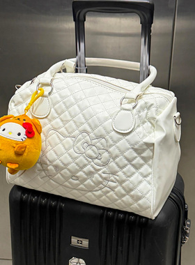 哈喽kitty包包短途旅行包行李包手提出差轻便大容量波士顿包手提