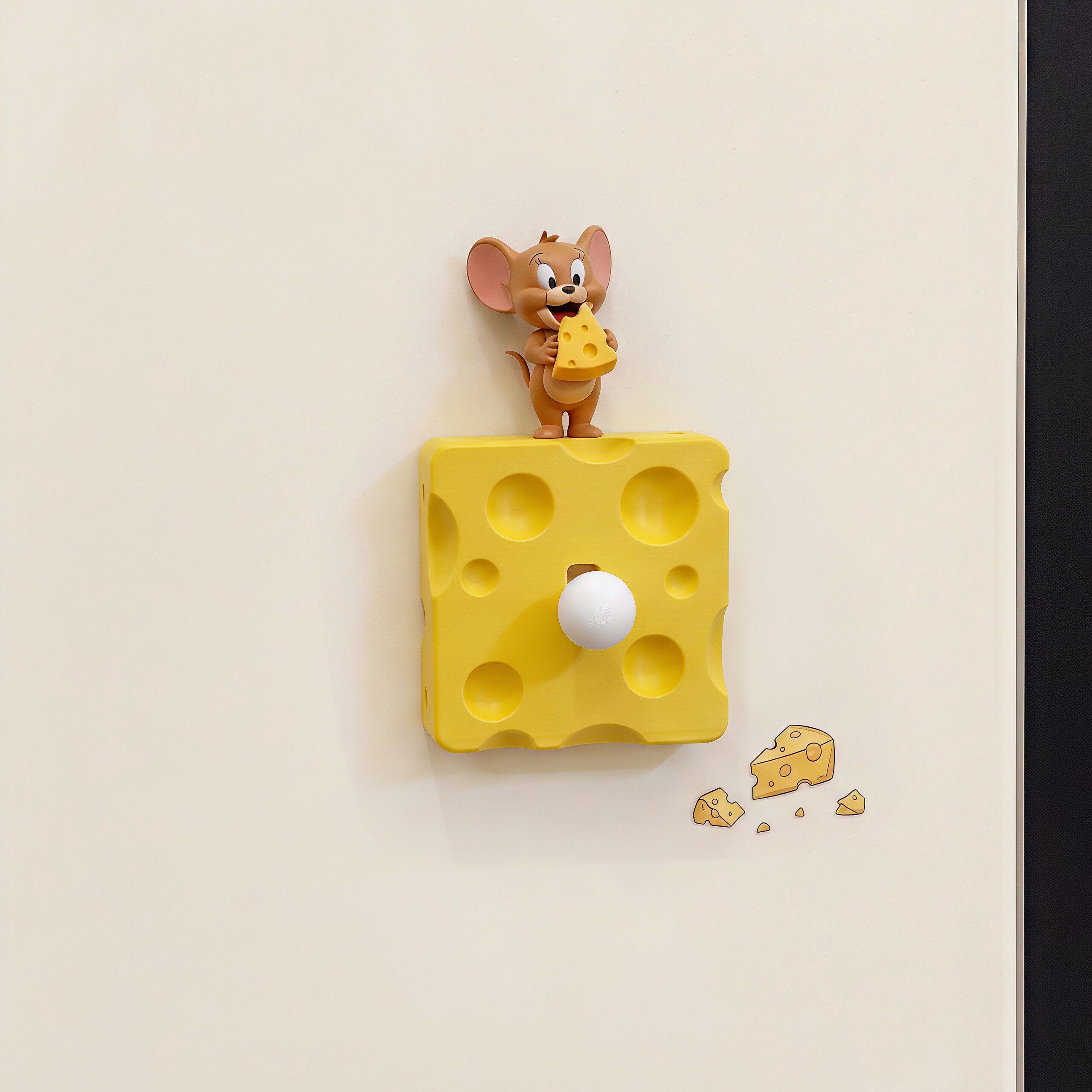 一块奶酪开关面板装饰套3d打印拨杆开关装饰儿童房86面板保护套