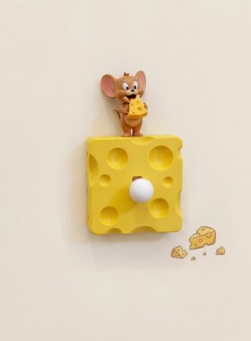 一块奶酪开关面板装饰套3d打印拨杆开关装饰儿童房86面板保护套
