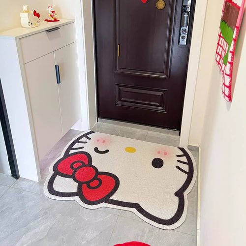 哈喽kitty入户门地垫丝圈脚垫防滑进门家用室内可擦洗2025新款