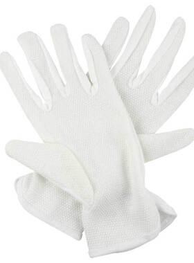 汉盾 HD-GP5509 纯棉30g 点塑防滑舒适耐用白色礼仪手套10付/打