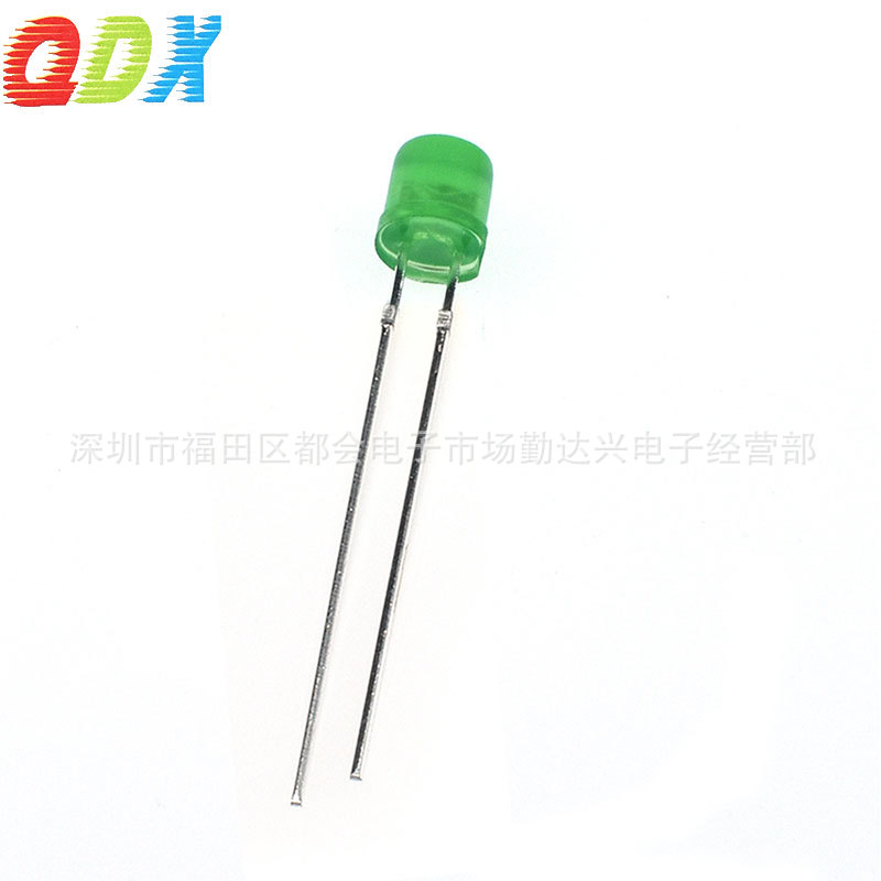 5mm平头绿发普绿 F5平头绿灯 5MM平头绿发绿 LED发光二极管灯珠