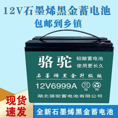 12V铅酸干电瓶200A大容量石墨烯免维护I蓄电池夜市通风机照明太阳