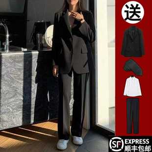 高端工作服 气质套装 女套装 正装 春秋大学生面试职业装 免烫西服西装