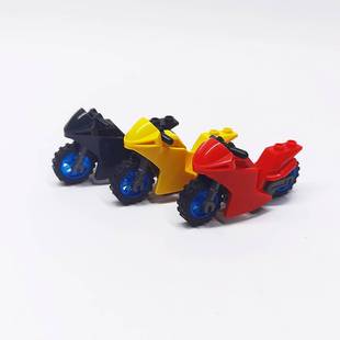 小颗粒积木人仔拼装 积木MOC两轮摩托车越野车赛车玩具零配件50860