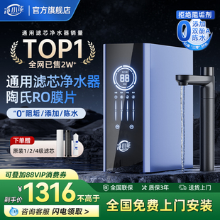 净小能通用滤芯净水器陶氏RO反渗透800G 直饮家用DIY自来水厨下过