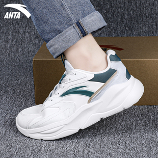 安踏男鞋不羁运动鞋春季2026新款官方正品皮面青少年休闲跑步鞋男