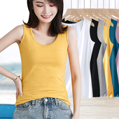 打底衫 棉质吊带背心女夏季 女装 基础款 宽肩带修身 内搭外穿胖mm大码