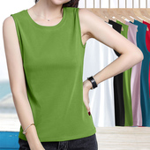 纯棉小吊带背心女夏季 体恤 外穿无袖 新款 直筒纯色内搭上衣胖mm大码