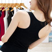 黑色美背工字背心女大码 内搭打底纯棉外穿运动健身紧身窄背吊带夏