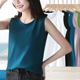 t恤女新款 圆领短袖 纯棉直筒打底衫 无袖 女外穿运动坎肩无袖 上衣
