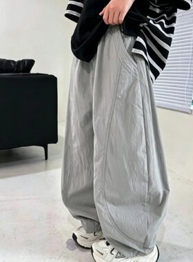 【冰皮超薄】儿童速干轻薄休闲裤2026夏季男女童透气百搭工装长裤