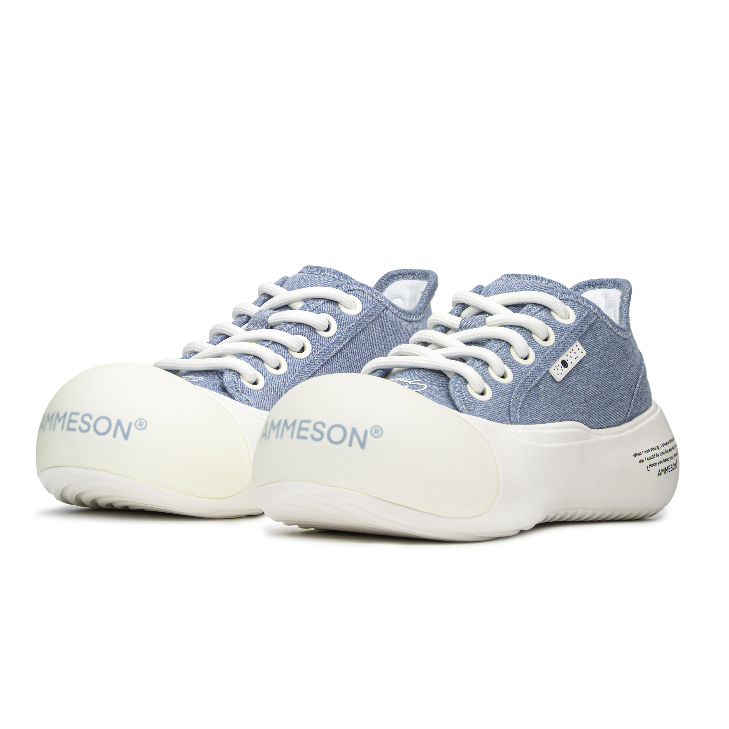 AMMESON气球鞋 帆布鞋大头鞋可爱圆头2024新款丑萌休闲大头鞋女