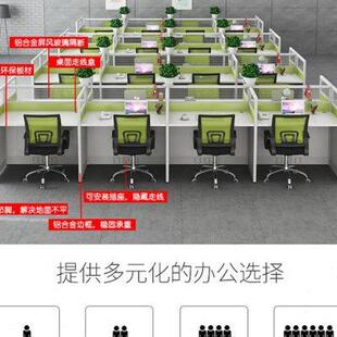 电销小卡位职员办公桌椅组合办公室隔断屏风卡位简约现在员工桌椅