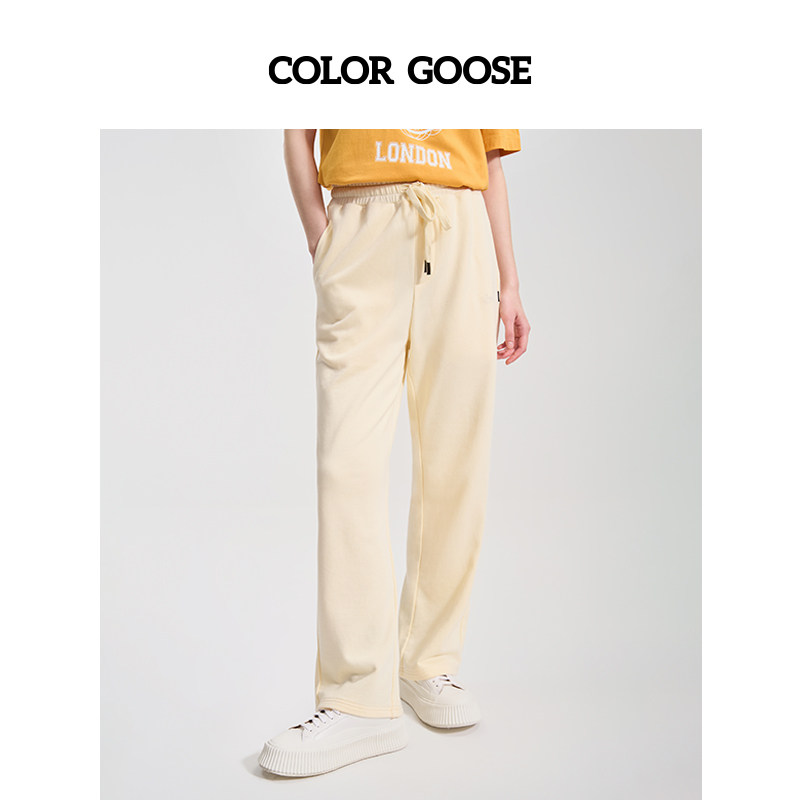 COLOR GOOSE彩鹅 春夏直筒休闲百搭显瘦运动裤女 女款