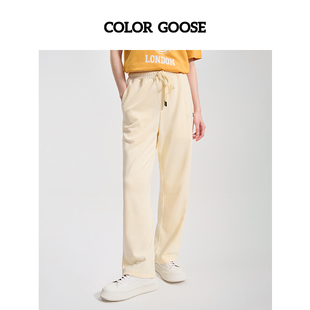 COLOR GOOSE彩鹅 春夏直筒休闲百搭显瘦运动裤女 女款