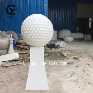 打高尔夫球人物雕塑公司房地产活动签名玻璃钢高尔夫球体模型摆件