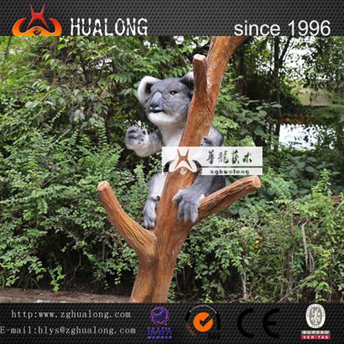 可爱仿真机械电动动物粘毛考拉仿真动物模型制作可动可发声.