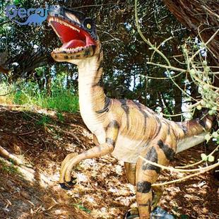 仿真迅猛龙模型户外景区园林景观展览大型仿真恐龙制做自贡厂家