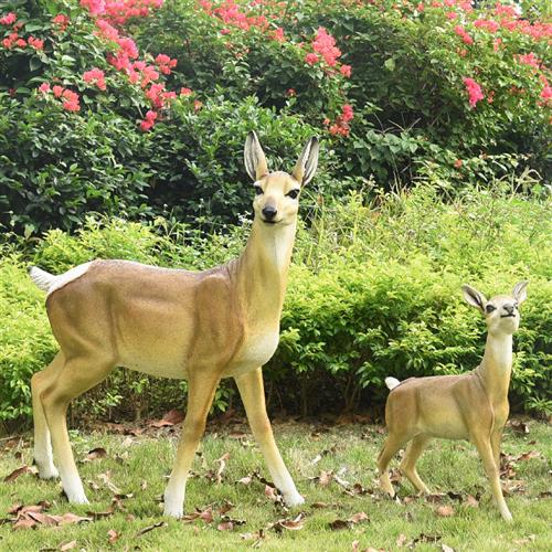 园林景观装饰户外仿真动物羚羊玻璃钢雕塑花园工艺品摆件源头工厂