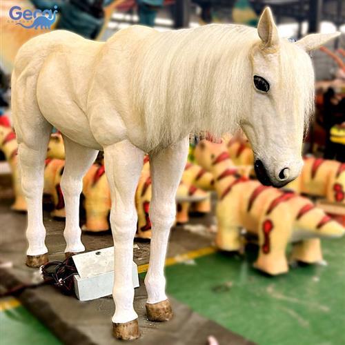大型仿真马动态模型景区博物馆展览各类仿真动物比还原制作厂家