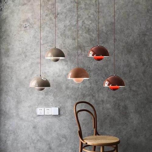 可升降餐桌吊灯北欧现代简约吧台灯具创意餐厅卧室床头花苞小吊灯