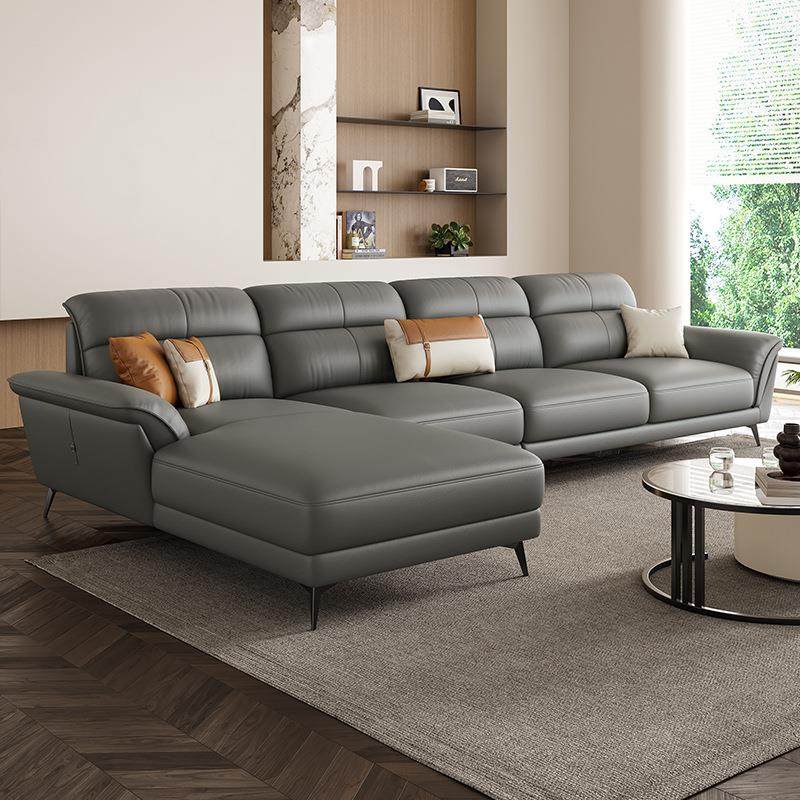 沙发客厅2025年新款真皮头层牛皮简约现代大户型转角贵妃皮艺沙发