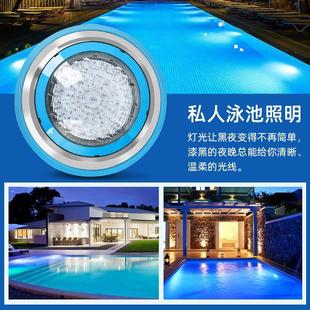 led户外防水不锈钢泳池灯七彩无线遥控水下灯12v/24v 水下壁灯
