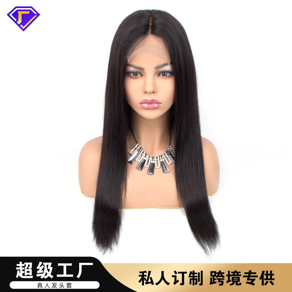 许昌假发前蕾丝真人假发女全头蕾丝假发头套Human hair wig全头套