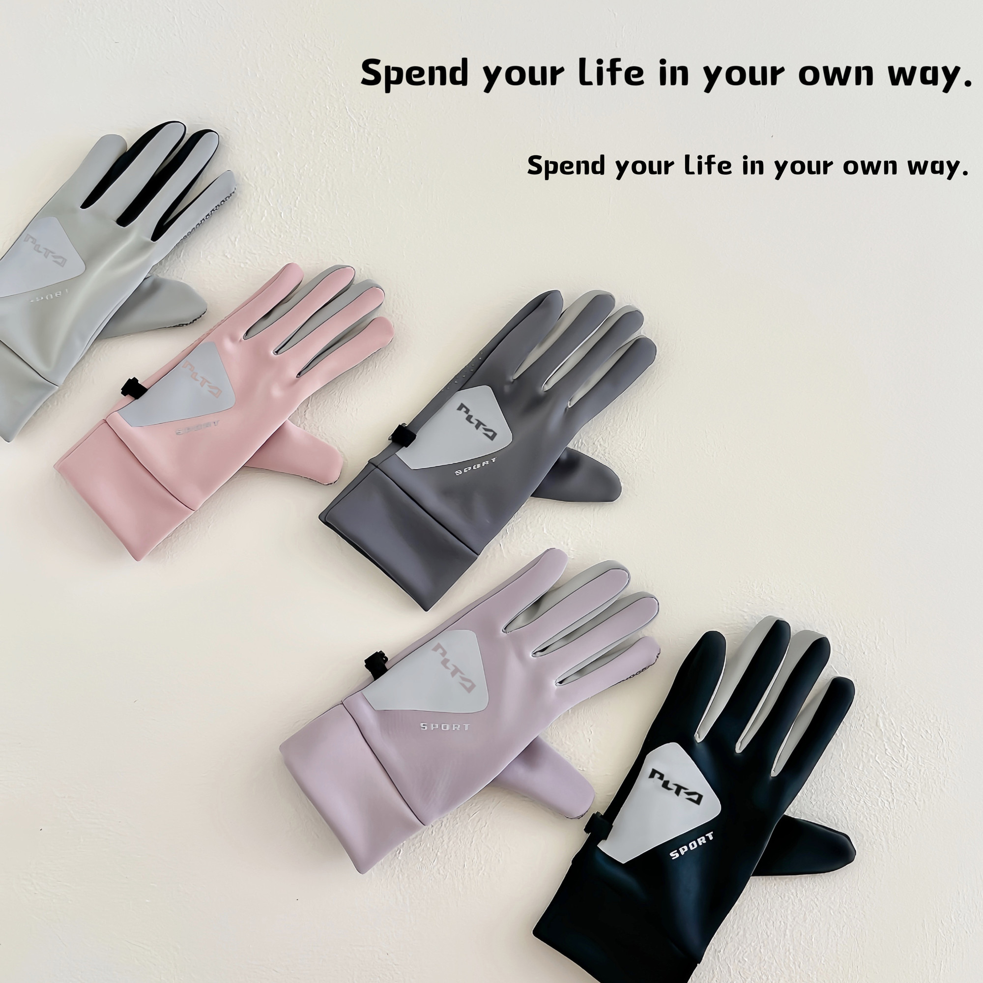 户外骑行手套男女冬天加绒加厚保暖防风防寒开车骑电车触屏春秋季